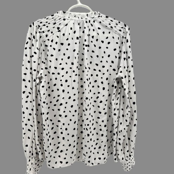 Jones & Co. Jones New York Polka Dot Blouse, Size L Feminine & Classic Preppy - Picture 4 of 10